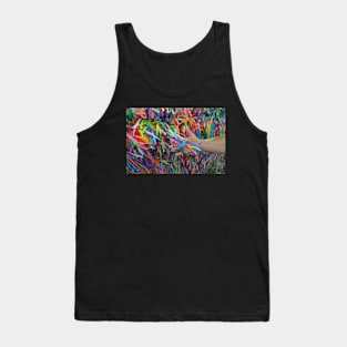 Male Hand Touching Lucky Ribbons Tank Top